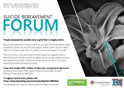 Suicide Bereavement Forum flyer A5 full link