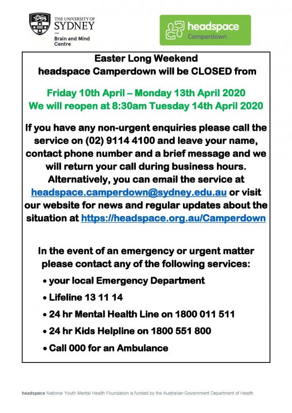 COVID 19 Easter closedown notice for website 20200407