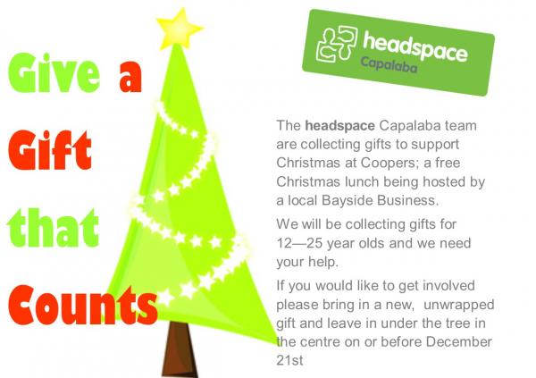 headspace Capalaba Collecting Christmas Gifts for Young People in Need