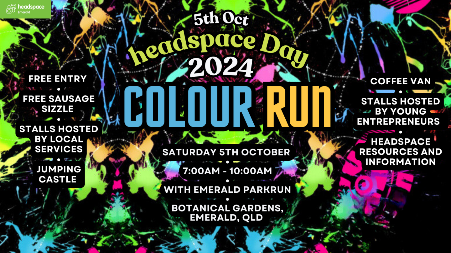 headspace Day 2024 neon FB event poster