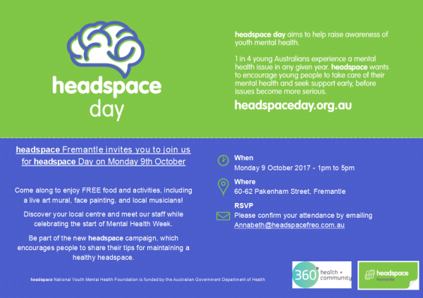 headspace Day Fremantle invite