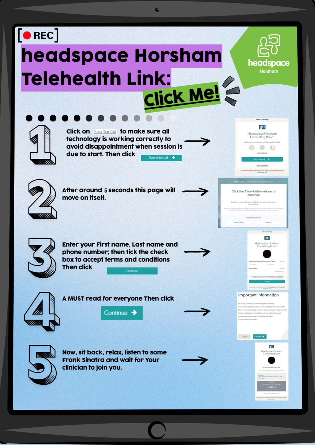 telehealth guide for YP and FF