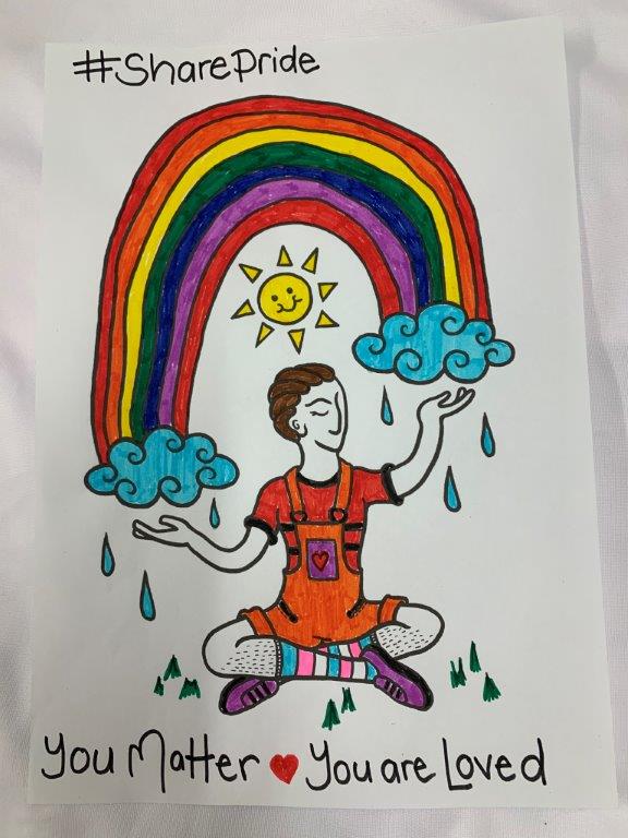 rainbow colour sheet completed