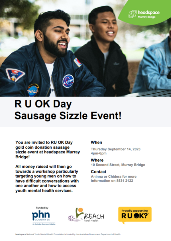 R U OK Day Sausage Sizzle Event