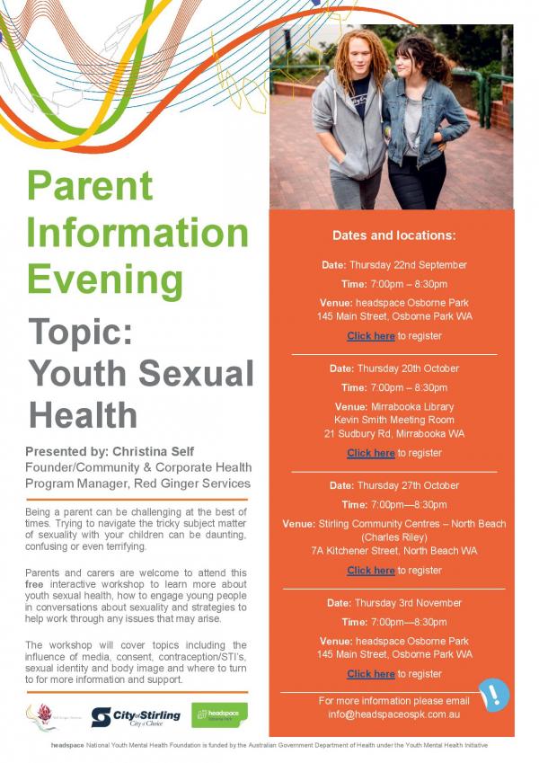 Parent Information Evening Youth Sexual Health page 001