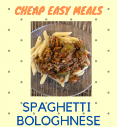 cheap easy meals spag bol