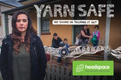 Yarn Safe campaign image, "No shame in talking it out"